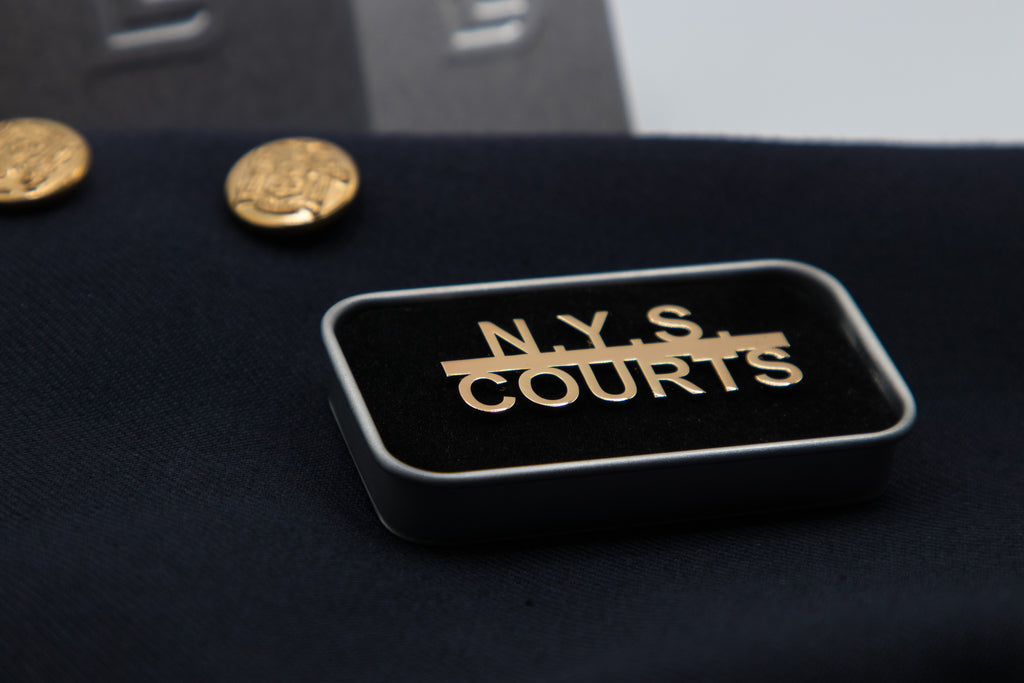 N.Y.S. Courts Collar Brass